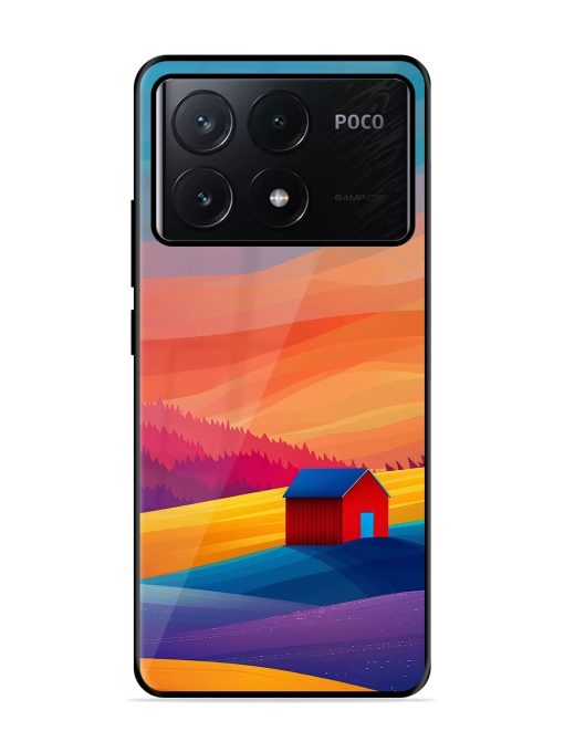 Sunset Solitude Glossy Soft Edge Case for Poco X6 Pro (5G)