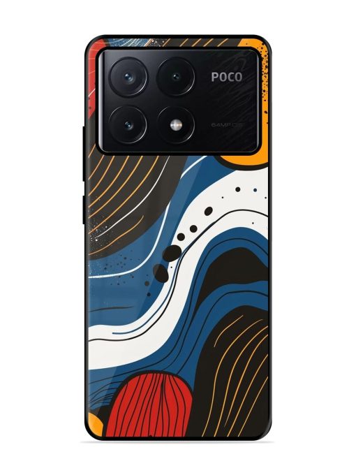 Abstract Expression Glossy Soft Edge Case for Poco X6 Pro (5G)