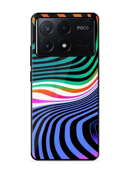 Psychedelic Waves Glossy Soft Edge Case for Poco X6 Pro (5G)