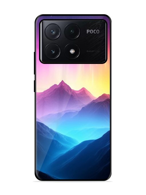 Cosmic Mountains Glossy Soft Edge Case for Poco X6 Pro (5G)