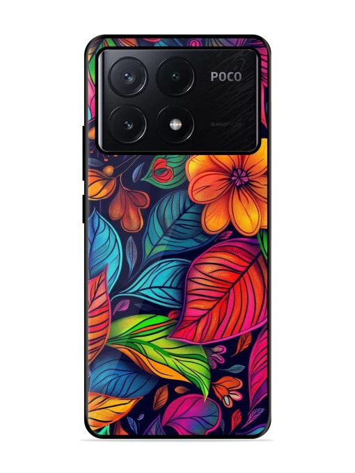 Rainbow Of Blooms Glossy Soft Edge Case for Poco X6 Pro (5G)