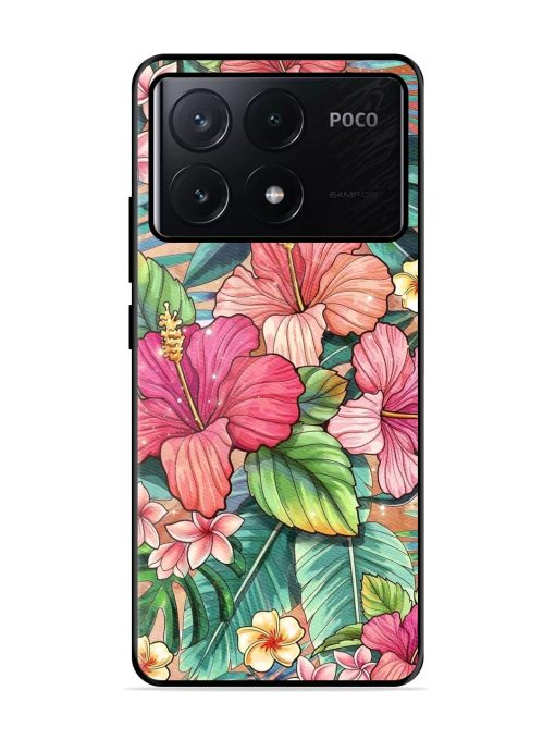 Tropical Tapestry Glossy Soft Edge Case for Poco X6 Pro (5G)