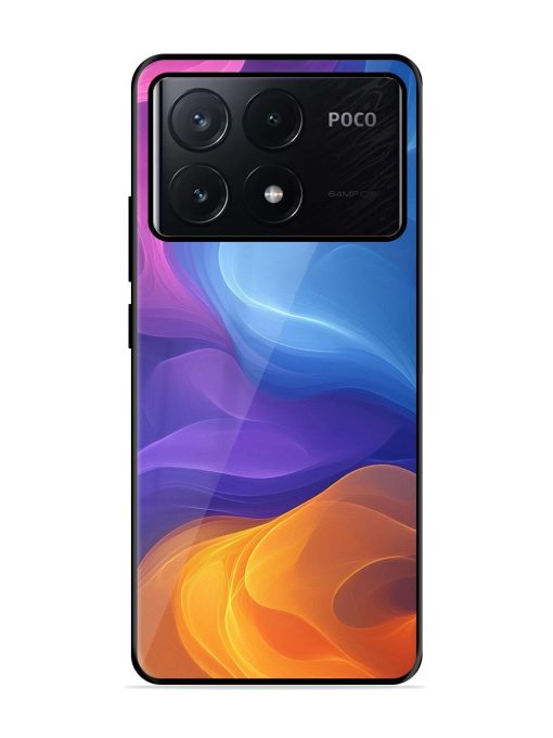 Cosmic Currents Glossy Soft Edge Case for Poco X6 Pro (5G)