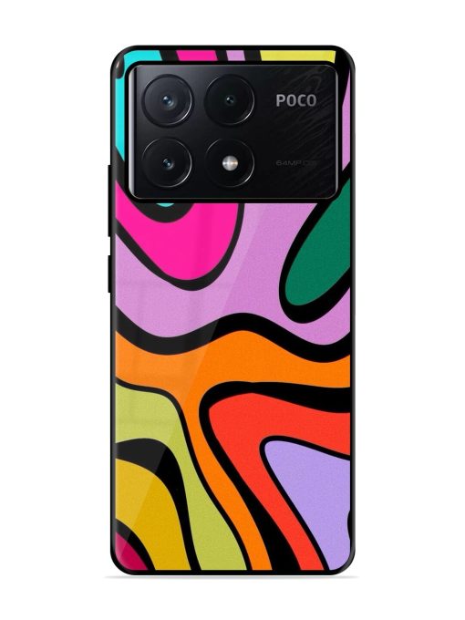 Groovy Swirls Glossy Soft Edge Case for Poco X6 Pro (5G)