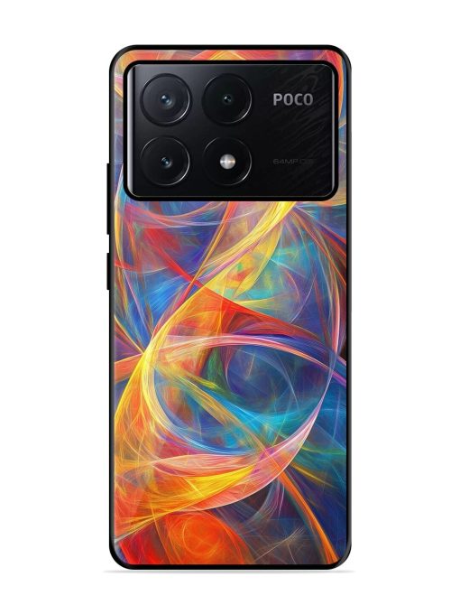 Cosmic Currents Glossy Soft Edge Case for Poco X6 Pro (5G)