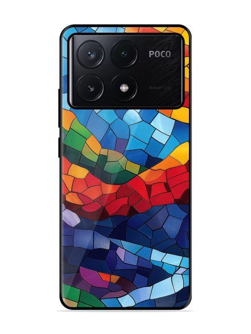 Mosaic Sunset Glossy Soft Edge Case for Poco X6 Pro (5G)