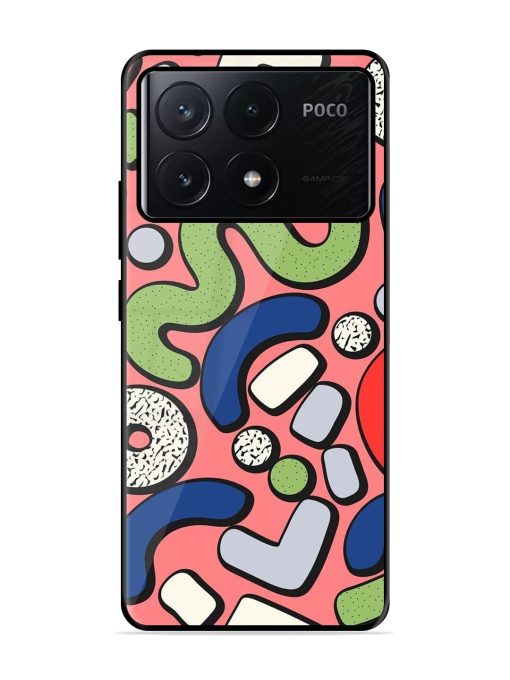 Groovy Geometric Shapes Glossy Soft Edge Case for Poco X6 Pro (5G)