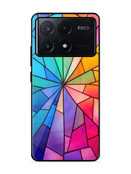 Stained Glass Kaleidoscope Of Colors Glossy Soft Edge Case for Poco X6 Pro (5G)