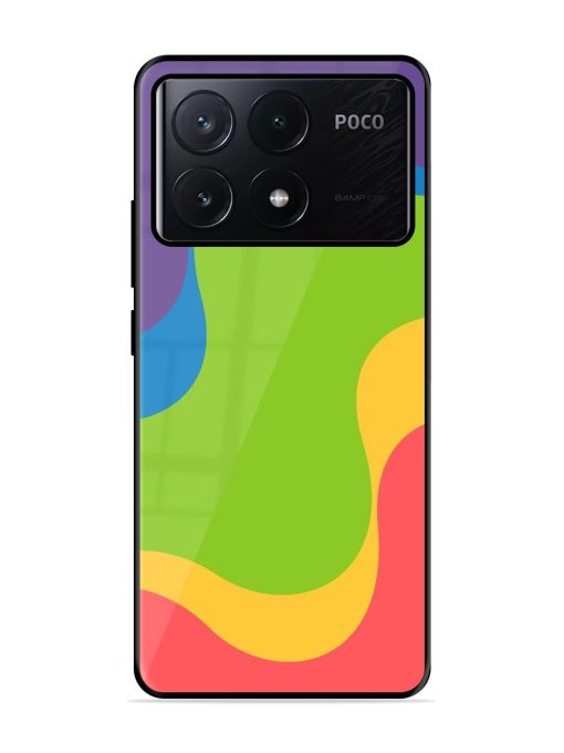 Wavy Rainbow Wonderland Glossy Soft Edge Case for Poco X6 Pro (5G)