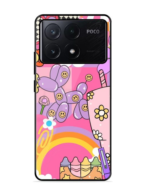 Whimsical Y2K Chaos Glossy Soft Edge Case for Poco X6 Pro (5G)