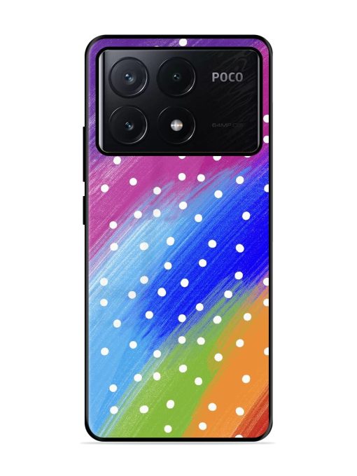 Rainbow Polka Dot Dream Glossy Soft Edge Case for Poco X6 Pro (5G)