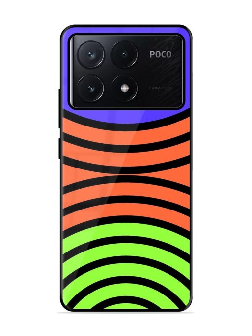 Psychedelic Stripe Symphony Glossy Soft Edge Case for Poco X6 Pro (5G)