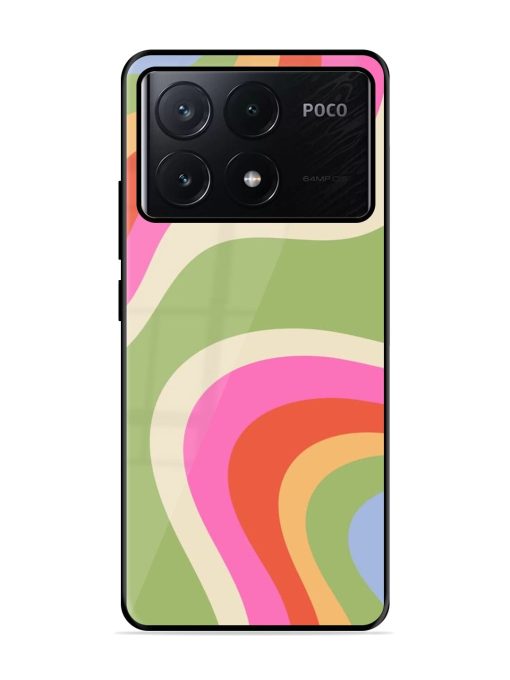 Wavy Rainbow Wonderland Glossy Soft Edge Case for Poco X6 Pro (5G)