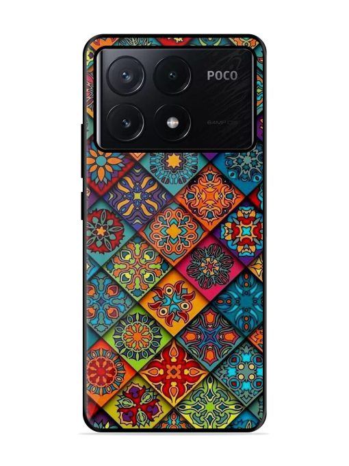 Patchwork Mandala Mosaic Glossy Soft Edge Case for Poco X6 Pro (5G)