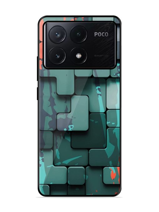 Abstract Geometric Mosaic Glossy Soft Edge Case for Poco X6 Pro (5G)