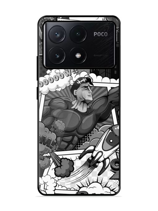 Comic Book Chaos Glossy Soft Edge Case for Poco X6 Pro (5G)