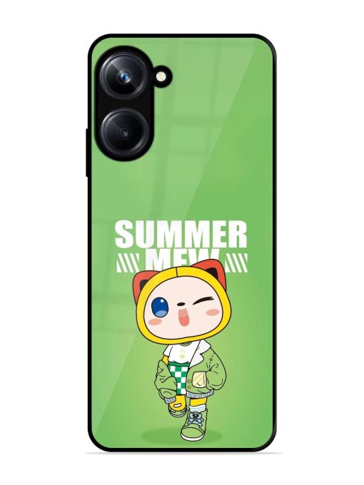 Purrfect Summer Glossy Soft Edge Case for Realme 10 Pro (5G) Chachhi