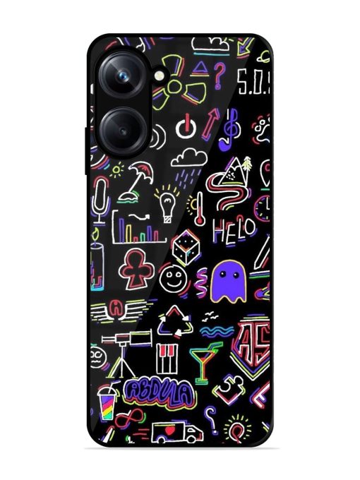 Neon Doodle Glossy Soft Edge Case for Realme 10 Pro (5G)