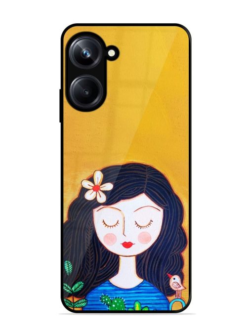 Girl Illustration Glossy Soft Edge Case for Realme 10 Pro (5G) Chachhi