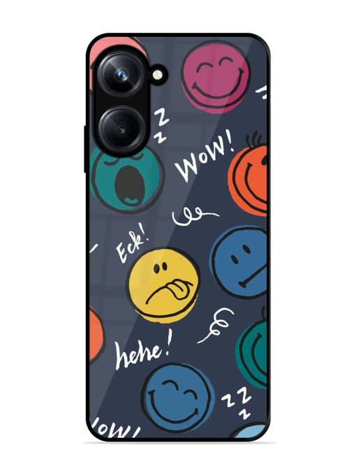 Emoticon Parade Glossy Soft Edge Case for Realme 10 Pro (5G) Chachhi