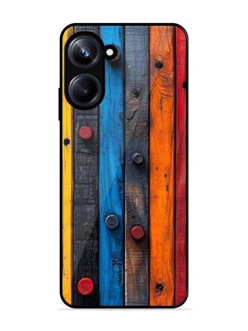 Rainbow Plank Glossy Soft Edge Case for Realme 10 Pro (5G) Chachhi