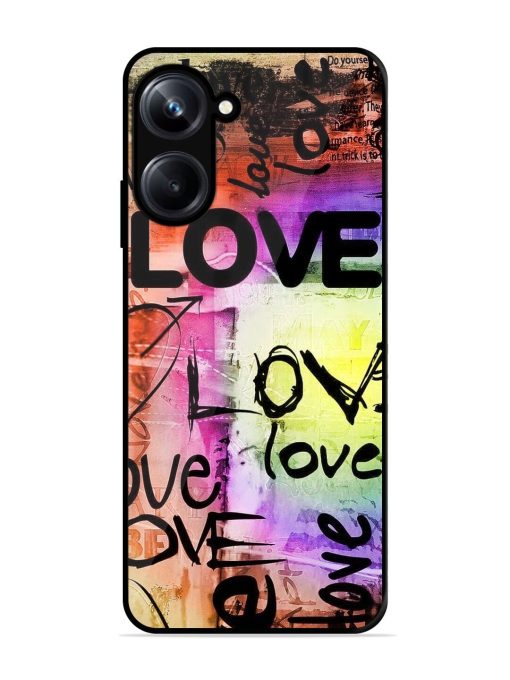 Love Graffiti Glossy Soft Edge Case for Realme 10 Pro (5G) Chachhi