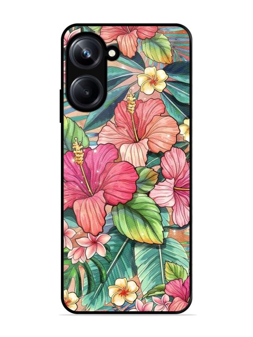 Tropical Tapestry Glossy Soft Edge Case for Realme 10 Pro (5G) Chachhi