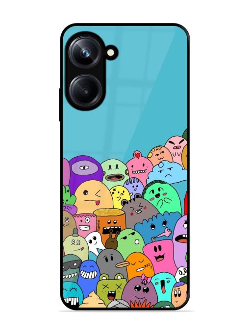 Monster Mash Glossy Soft Edge Case for Realme 10 Pro (5G) Chachhi