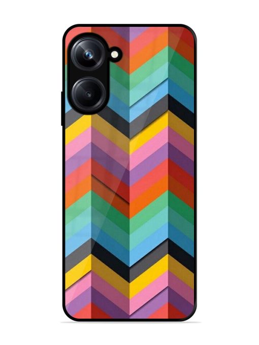 Colorful Zigzag Glossy Soft Edge Case for Realme 10 Pro (5G)