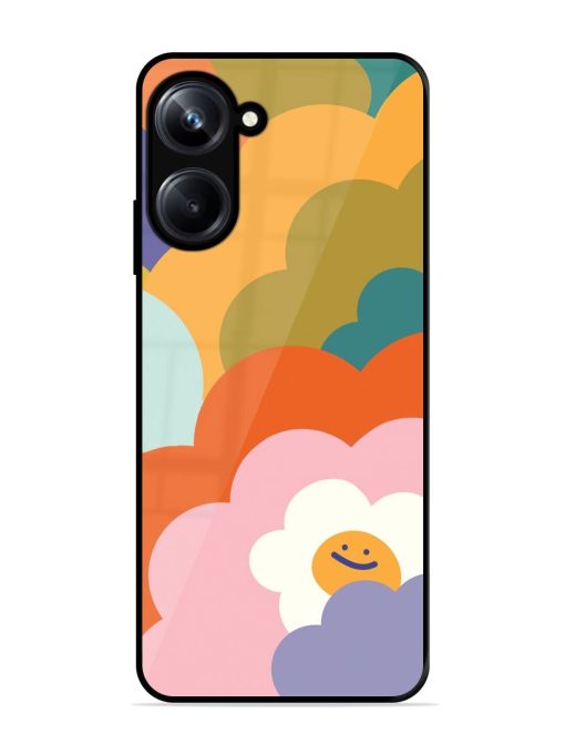 Happy Flower Power Glossy Soft Edge Case for Realme 10 Pro (5G) Chachhi