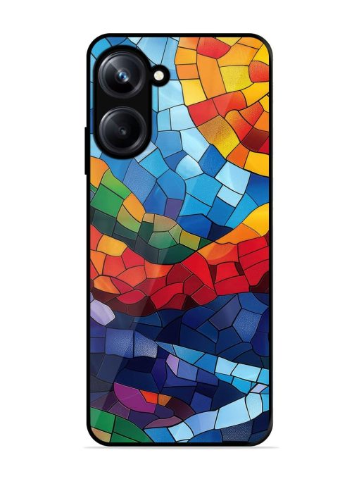 Mosaic Sunset Glossy Soft Edge Case for Realme 10 Pro (5G) Chachhi