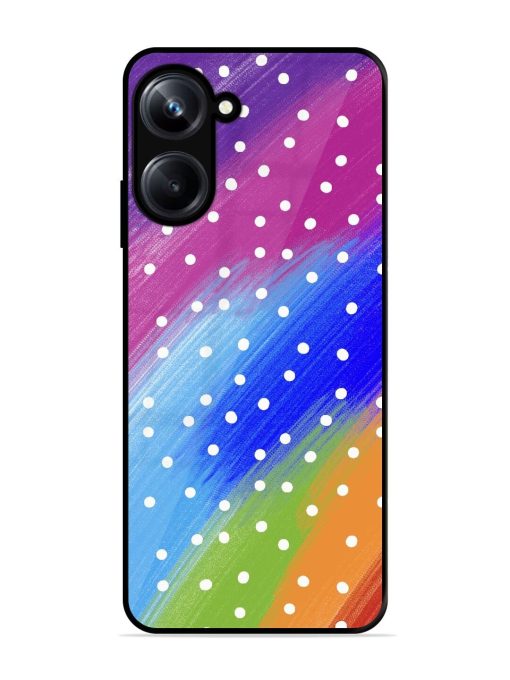 Rainbow Polka Dot Dream Glossy Soft Edge Case for Realme 10 Pro (5G) Chachhi