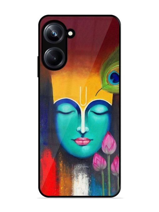 Divine Tranquility: The Face Of Krishna Glossy Soft Edge Case for Realme 10 Pro (5G) Chachhi