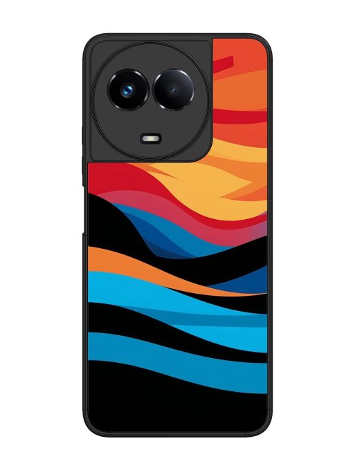 Blazing Currents Glossy Soft Edge Case for Realme 11 (5G) Chachhi