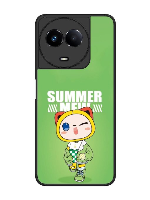 Purrfect Summer Glossy Soft Edge Case for Realme 11 (5G) Chachhi