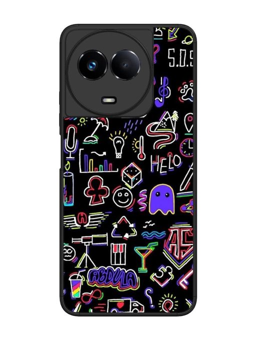 Neon Doodle Glossy Soft Edge Case for Realme 11 (5G) Chachhi