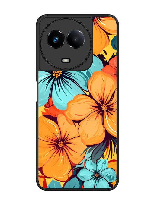 Tropical Bloom Glossy Soft Edge Case for Realme 11 (5G) Chachhi