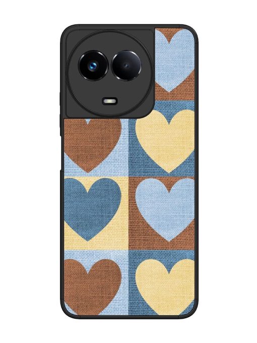 Hearts On Canvas Glossy Soft Edge Case for Realme 11 (5G) Chachhi