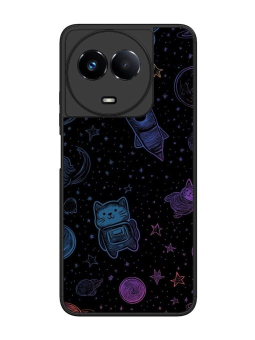 Cosmic Cat Chaos Glossy Soft Edge Case for Realme 11 (5G) Chachhi