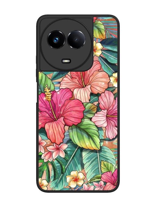 Tropical Tapestry Glossy Soft Edge Case for Realme 11 (5G) Chachhi