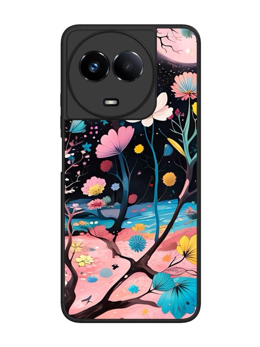 Cosmic Bloom Glossy Soft Edge Case for Realme 11 (5G) Chachhi