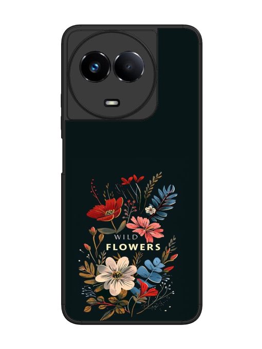 Dark Floral Glossy Soft Edge Case for Realme 11 (5G) Chachhi