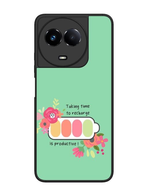 Recharge And Bloom Glossy Soft Edge Case for Realme 11 (5G) Chachhi