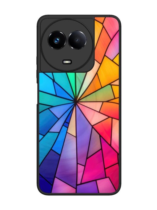 Stained Glass Kaleidoscope Of Colors Glossy Soft Edge Case for Realme 11 (5G) Chachhi