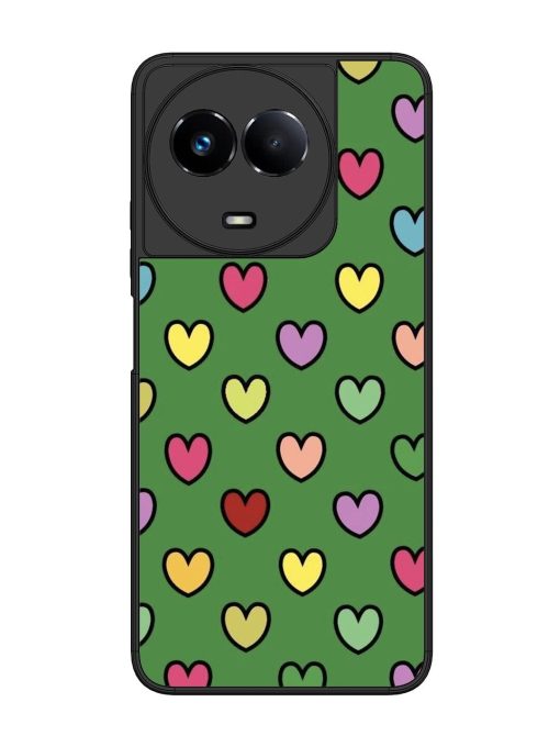 Rainbow Heart Parade Glossy Soft Edge Case for Realme 11 (5G) Chachhi