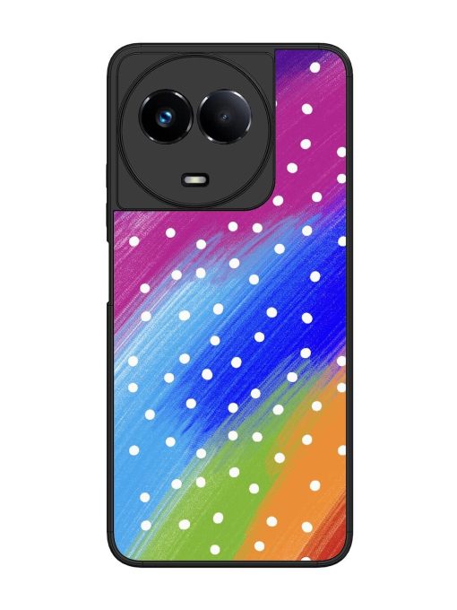 Rainbow Polka Dot Dream Glossy Soft Edge Case for Realme 11 (5G) Chachhi