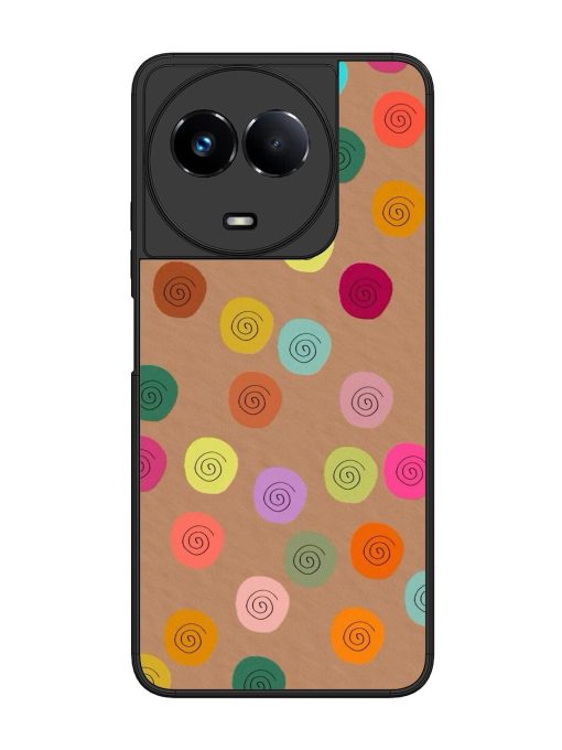 Swirly Dots On Kraft Glossy Soft Edge Case for Realme 11 (5G) Chachhi