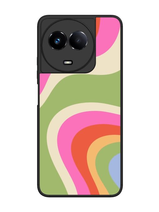 Wavy Rainbow Wonderland Glossy Soft Edge Case for Realme 11 (5G) Chachhi