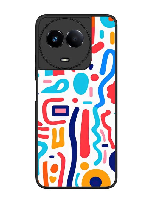 Whimsical Doodle Chaos Glossy Soft Edge Case for Realme 11 (5G) Chachhi