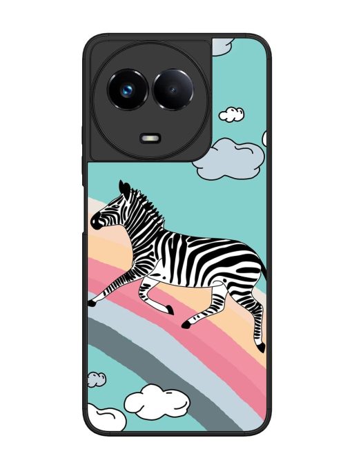 Zebra On A Rainbow Glossy Soft Edge Case for Realme 11 (5G) Chachhi